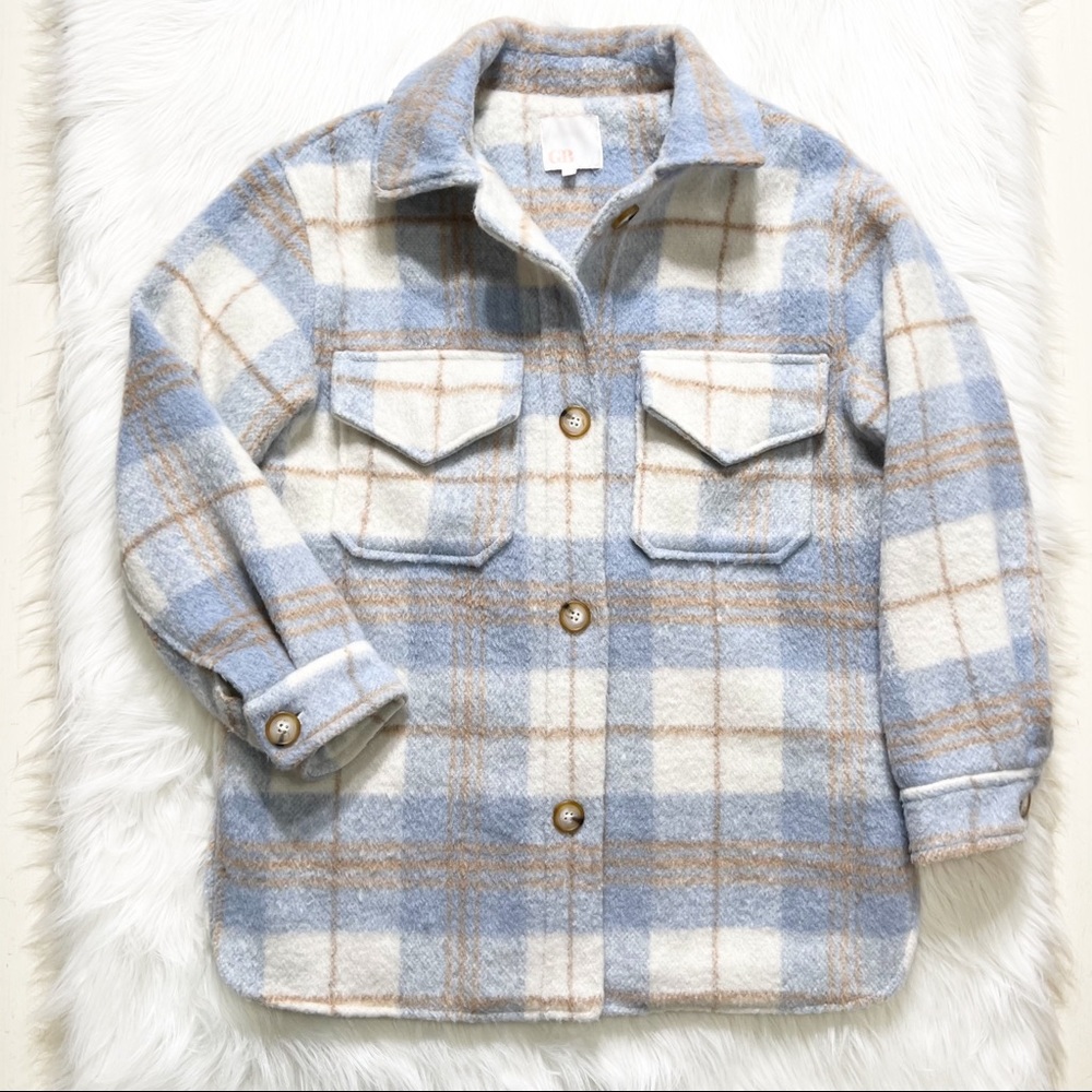 SOLD-Gianni Bini Plaid Flannel Shacket Grandpa Jacket - Picture 8 of 11
